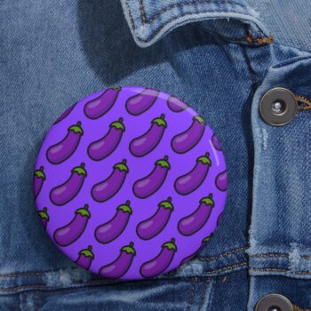 Purple Eggplant Pin Buttons